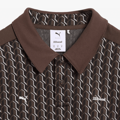 PUMA x JJJJOUND T7 LONGSLEEVE POLO { CHOCOLATE