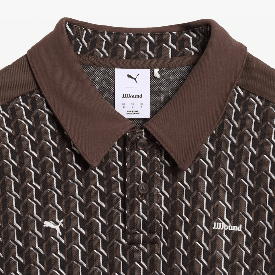 PUMA x JJJJOUND T7 LONGSLEEVE POLO { CHOCOLATE