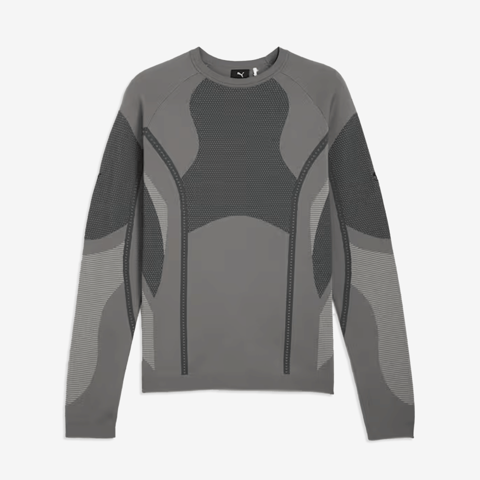 PUMA x SAN SAN GEAR KNIT SWEATER { COOL MID GRAY