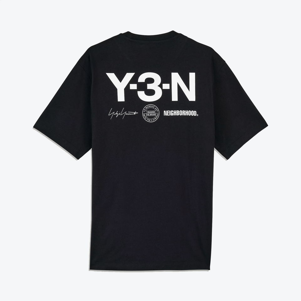 Y-3 NBHD GRAPHIC TEE { BLACK
