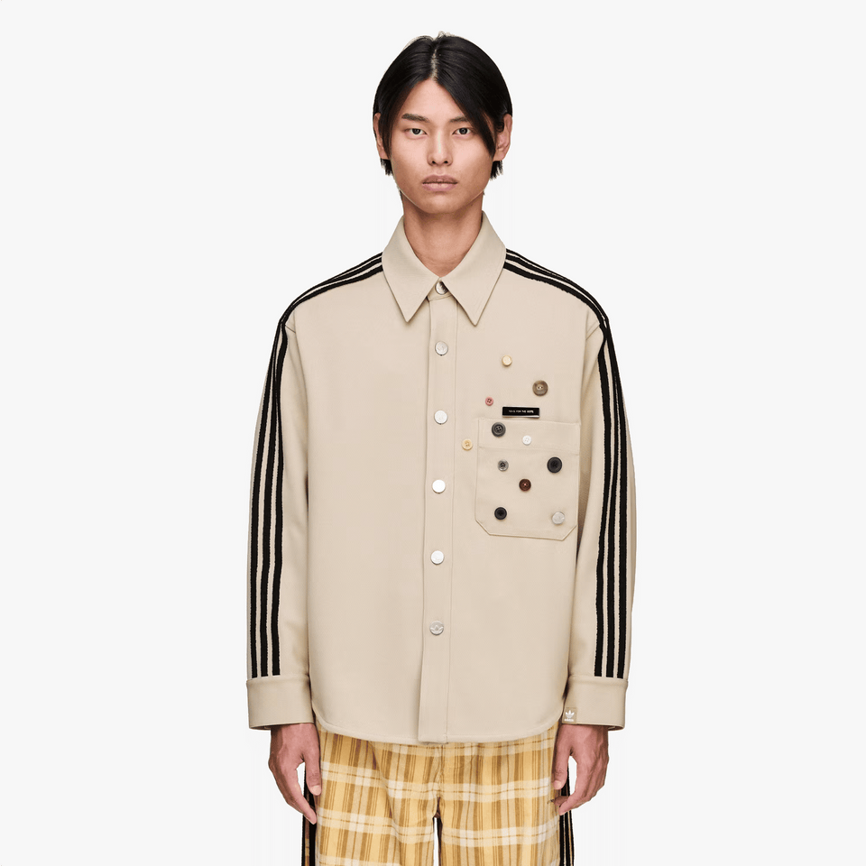 ADIDAS ORIGINALS SONG FOR THE MUTE ADI006 SHIRT JACKET { STONE KHAKI