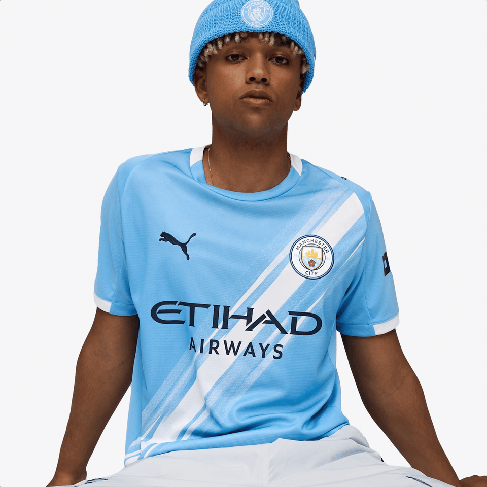 PUMA MANCHESTER CITY 25/26 HOME REPLICA JERSEY { LIGHT BLUE
