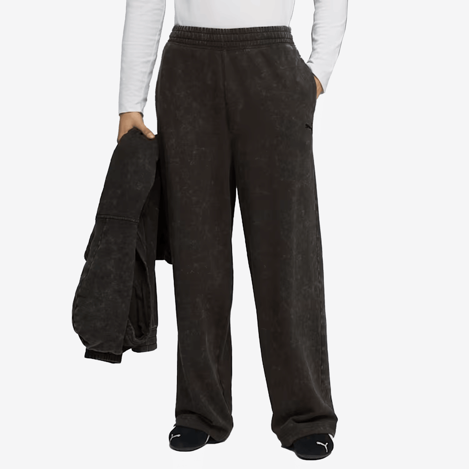 Puma FUTURE ARCHIVE OVERSIZED KNIT PANTS { PUMA BLACK