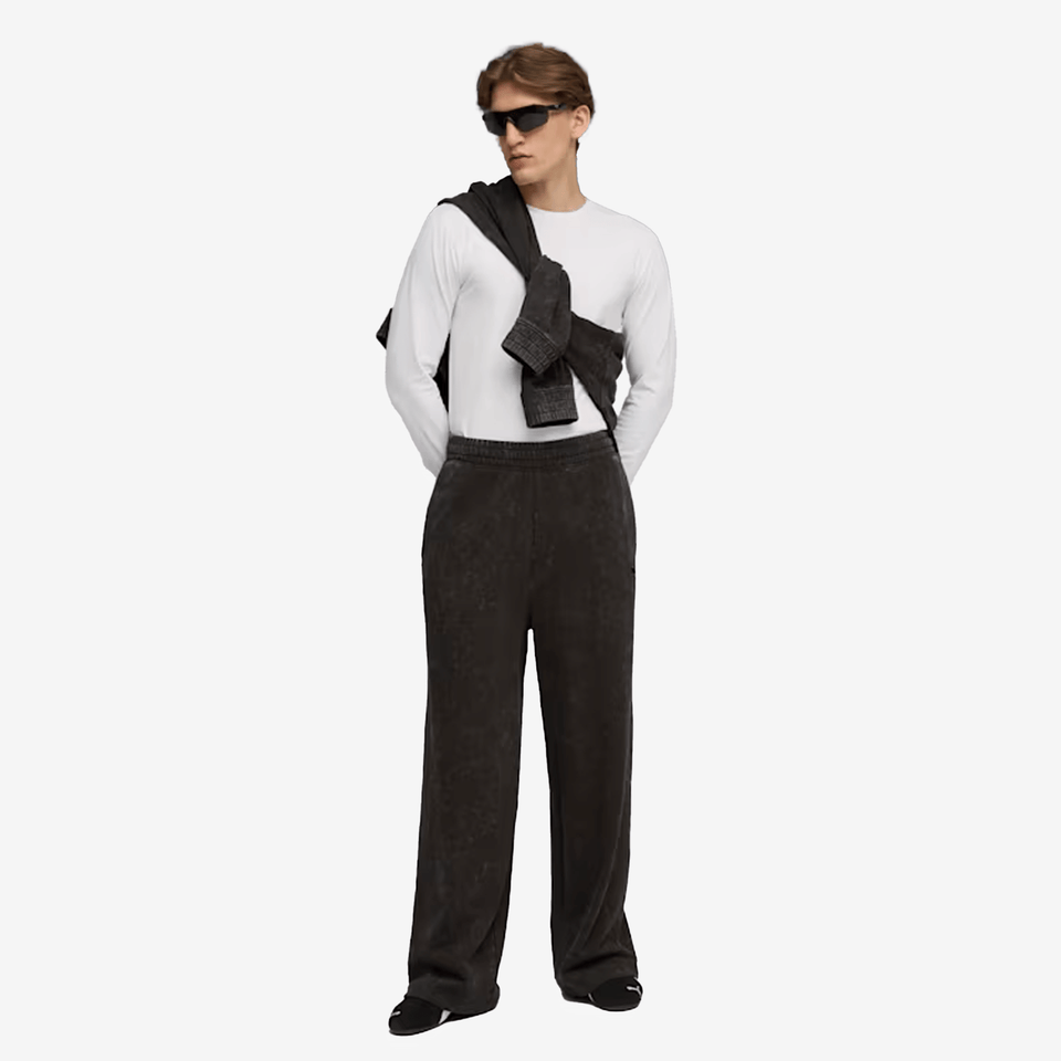 Puma FUTURE ARCHIVE OVERSIZED KNIT PANTS { PUMA BLACK
