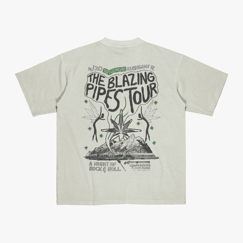 Superkicks MJ & THE BUDS 'CONCERT T-Shirt { SMOKE GREEN