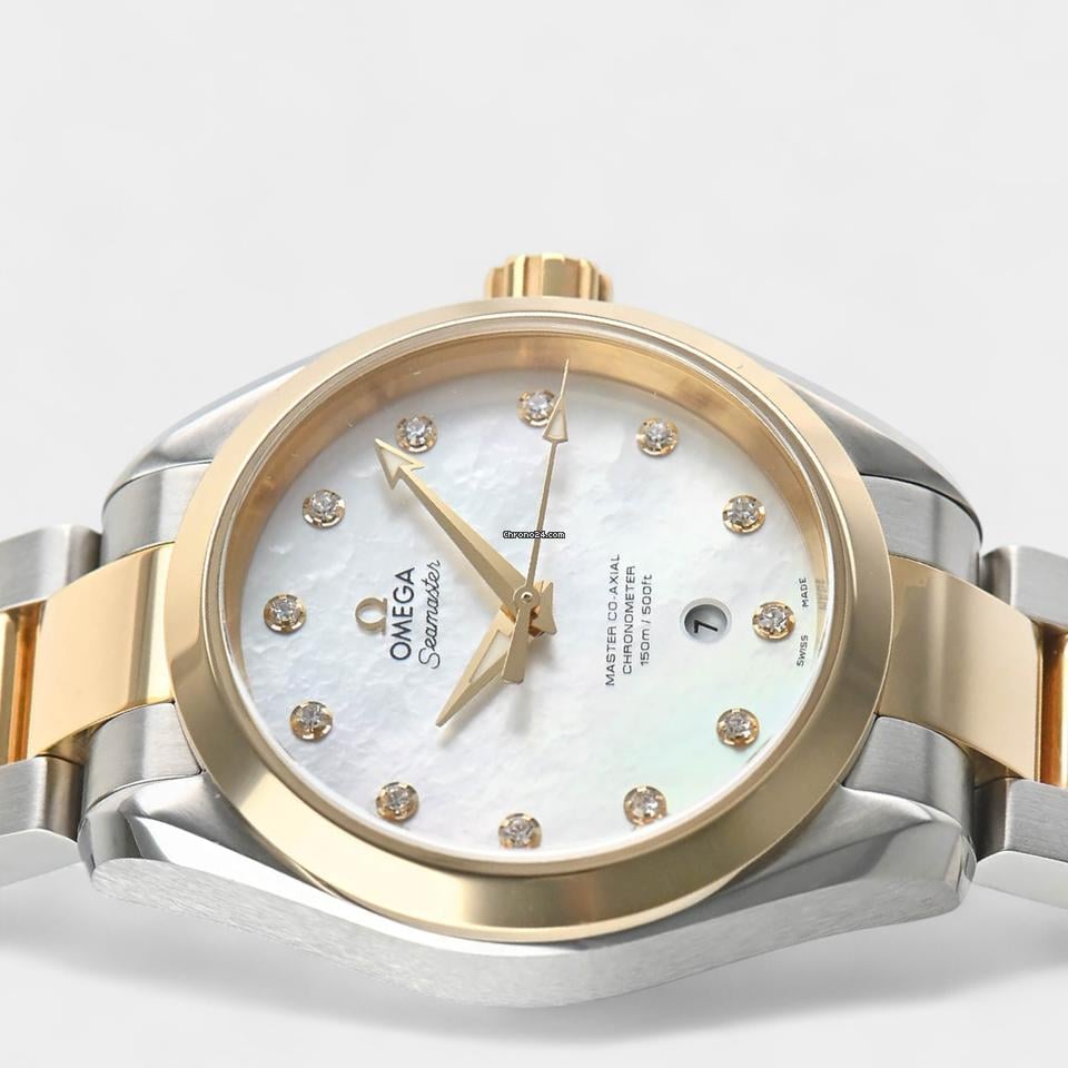 Omega Seamaster Aqua Terra Diamond / Steel&Gold / 34mm Box&Papers 231.20.34.20.55.002