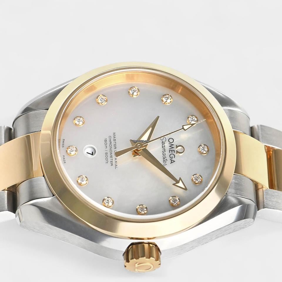 Omega Seamaster Aqua Terra Diamond / Steel&Gold / 34mm Box&Papers 231.20.34.20.55.002