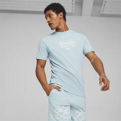 Puma X PALM TREE CREW GRAPHIC T-SHIRT { BLUE