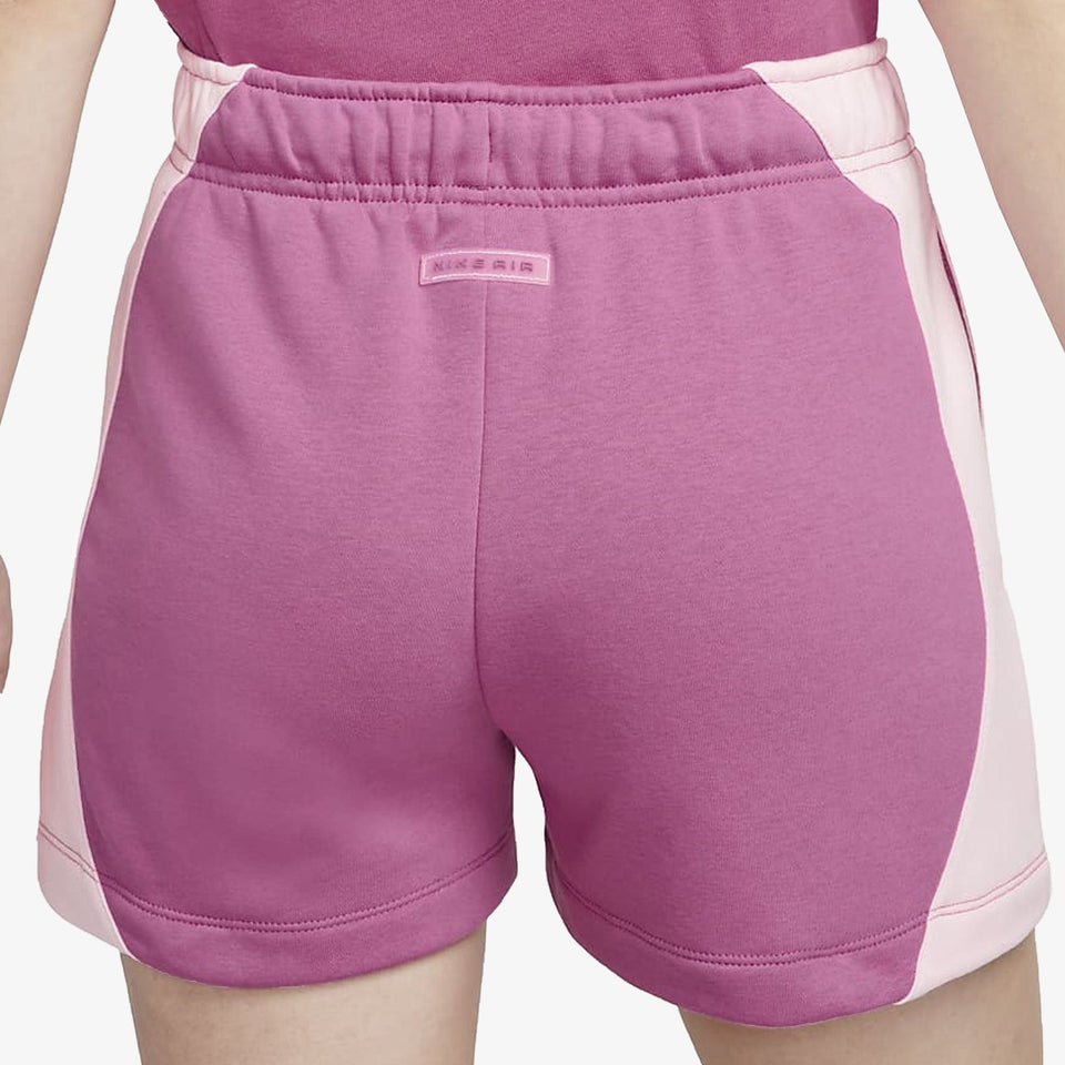 Nike MID-RISE FLEECE SHORTS { COSMIC FUCHSIA/PINK FOAM /COSMIC FUCHSIA