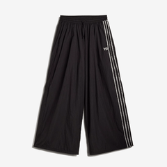 Y-3 RAW EDGE 3 STRIPES WIDE PANTS { BLACK