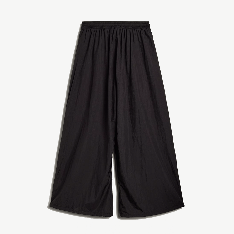 Y-3 RAW EDGE 3 STRIPES WIDE PANTS { BLACK