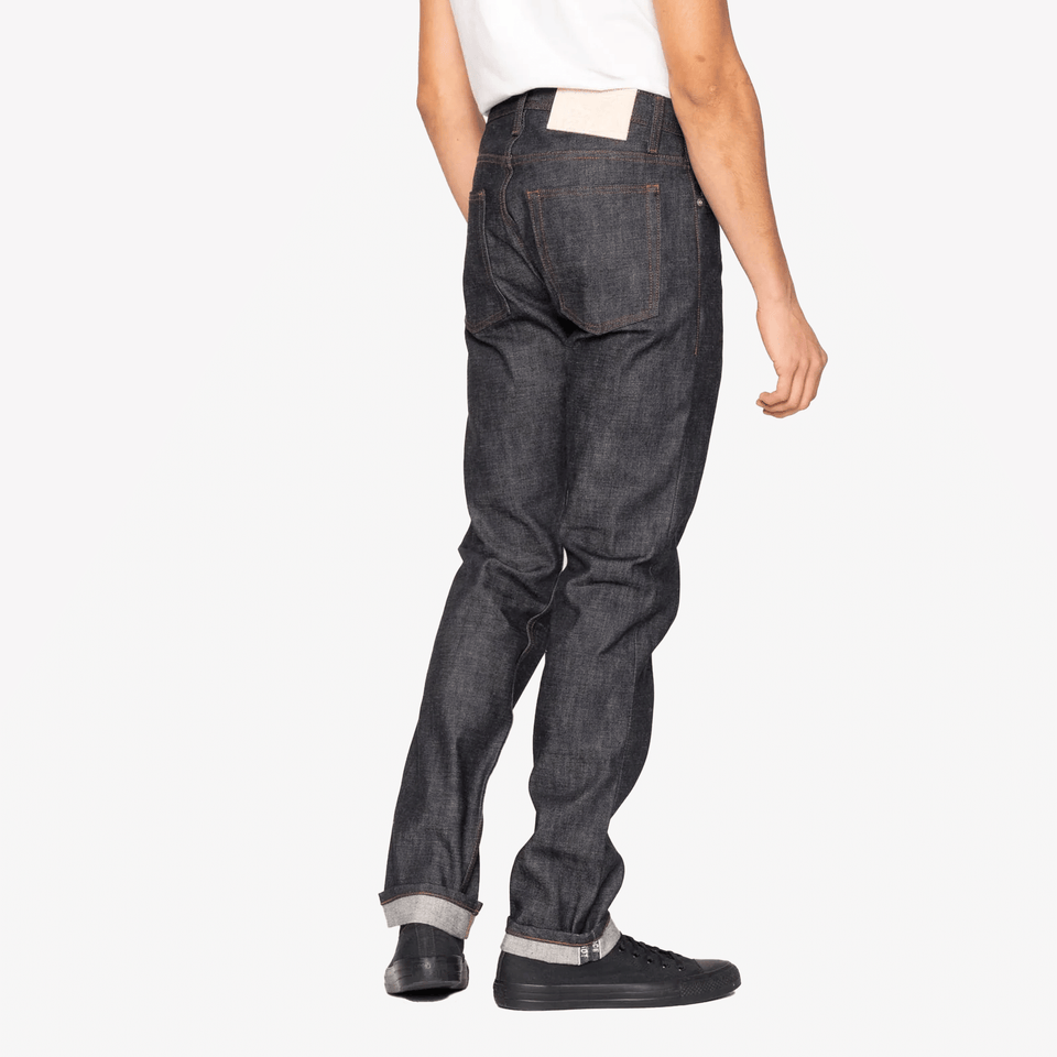 Naked & Famous WEIRD GUY - LOVE & PEACE SELVEDGE { BLUE