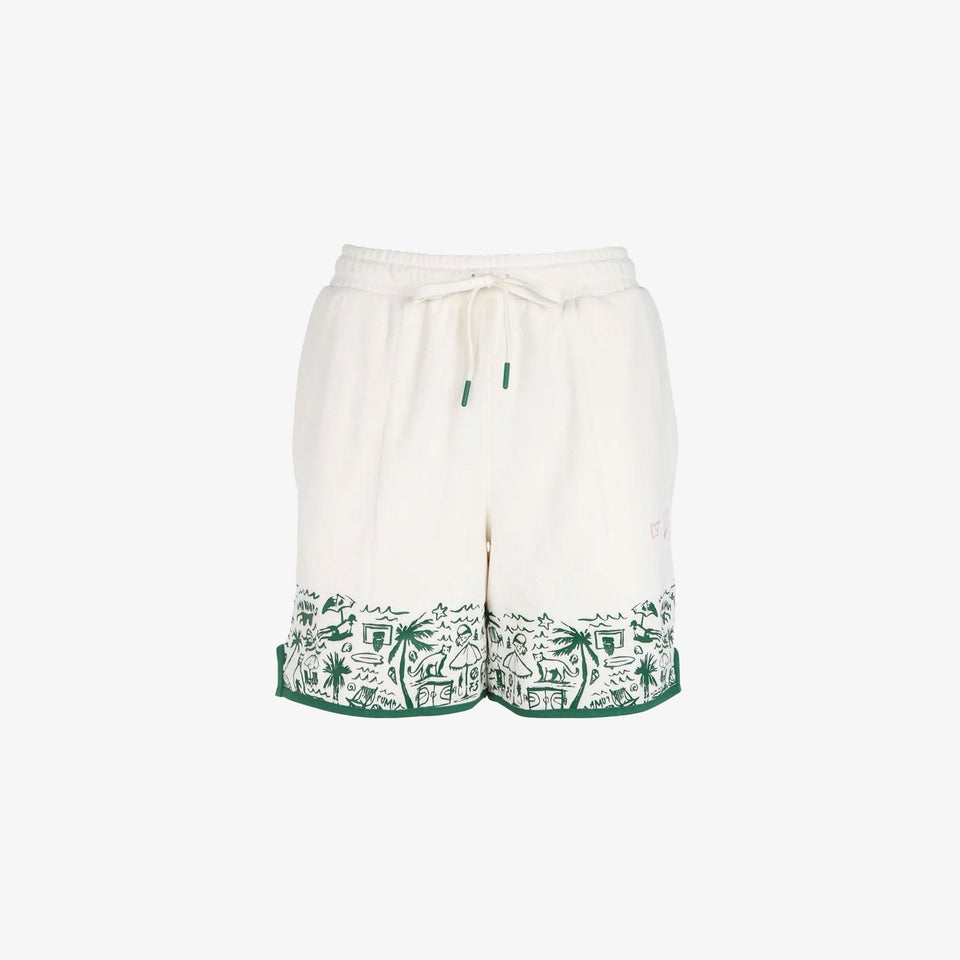 PUMA THE FAIRGROUNDS TERRY BASKETBALL SHORTS { FROSTED LVORY