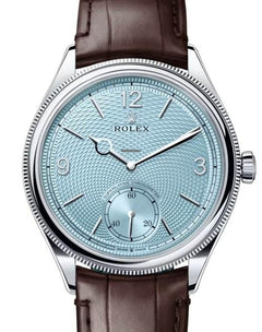Rolex | 1908 | 52506 | Platinum | 39 x 40 mm | Leather | Blue | Automatic