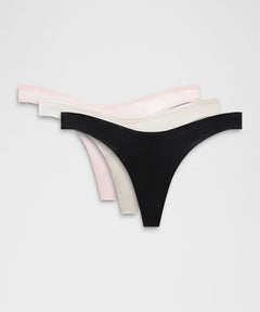 Lululemon Wundermost Ultra-Soft Nulu Dipped-Waist Thong Underwear *3 Pack