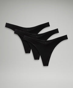 Lululemon Wundermost Ultra-Soft Nulu Dipped-Waist Thong Underwear *3 Pack