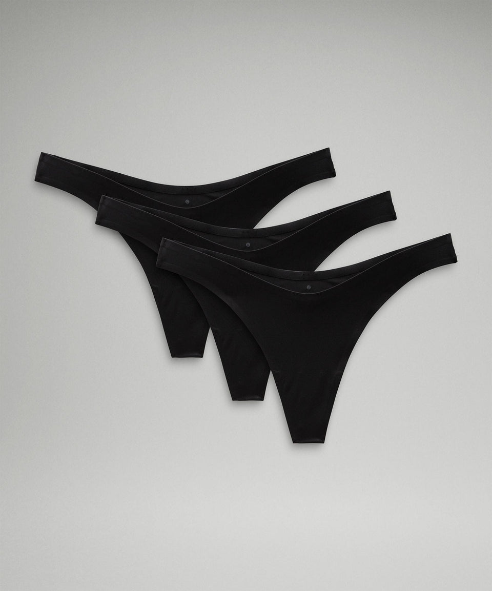 Lululemon Wundermost Ultra-Soft Nulu Dipped-Waist Thong Underwear *3 Pack