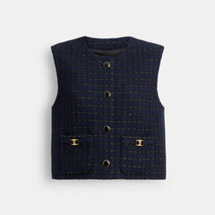 Coach Heritage C Boucle Vest Navy