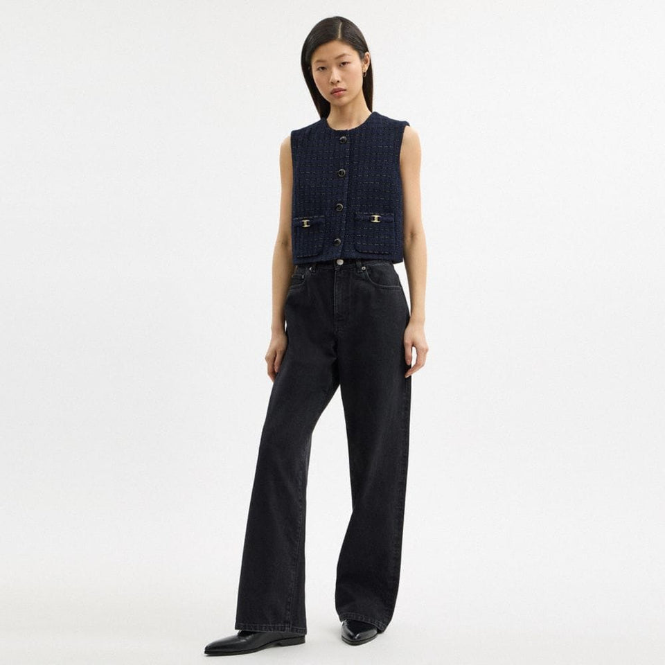 Coach Heritage C Boucle Vest Navy