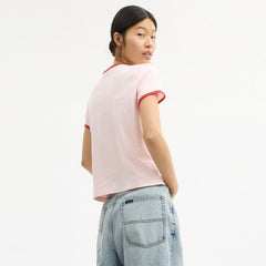 Coach Candy Shop Scoop Neck T-Shirt Pink Multi