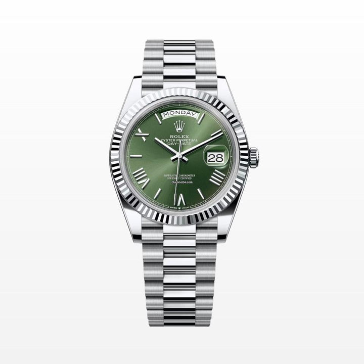 Rolex | Day-Date | 228236 | Platinum | 40 mm | Platinum | Green | Automatic