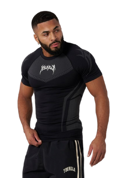 YOUNG LA 475 4041 Warrior Compression Tees Black