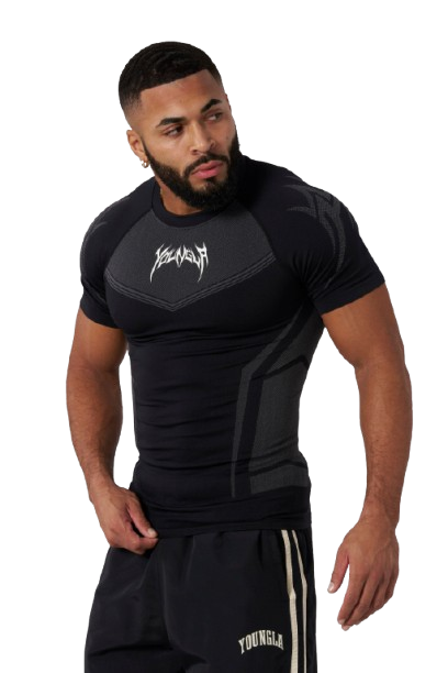 YOUNG LA 475 4041 Warrior Compression Tees Black
