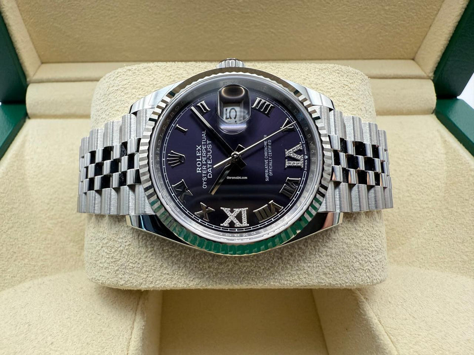 Rolex | Datejust | 126234 | Gold/Steel | 36 mm | Steel | Purple | Automatic