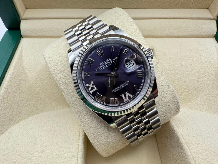 Rolex | Datejust | 126234 | Gold/Steel | 36 mm | Steel | Purple | Automatic