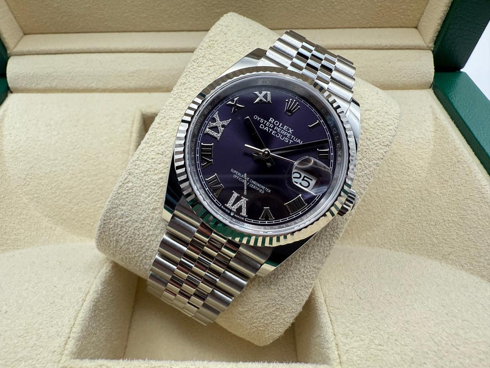 Rolex | Datejust | 126234 | Gold/Steel | 36 mm | Steel | Purple | Automatic