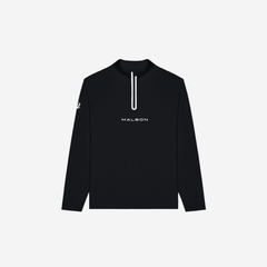 Malbon Performance Raglan Quarter Zip Black