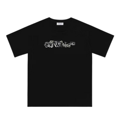 Off-White Black Cotton Crewneck T-Shirt