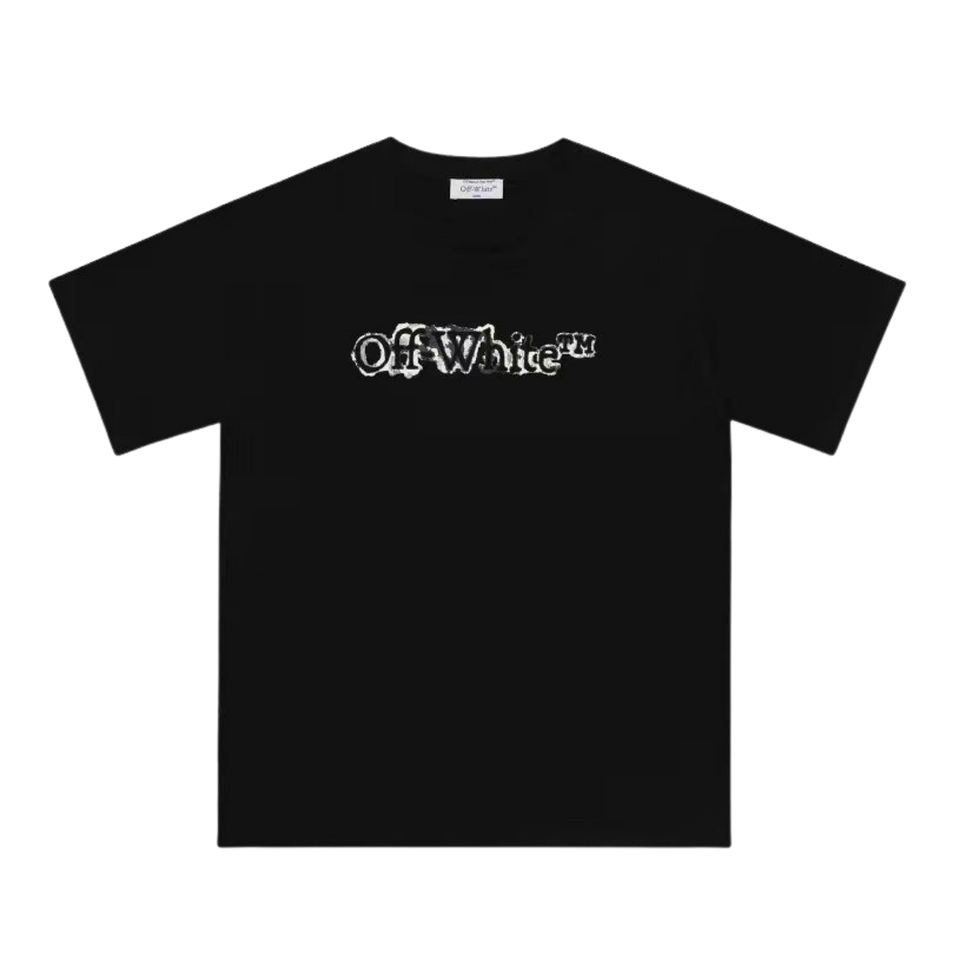 Off-White Black Cotton Crewneck T-Shirt