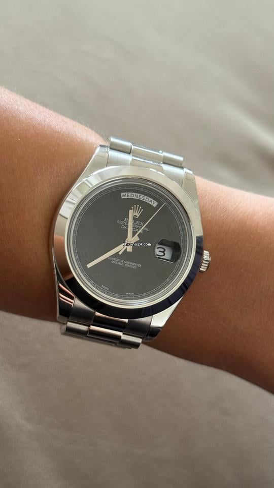 Rolex | Day-Date | 218206 | Platinum | 41 mm | Platinum | Black | Automatic
