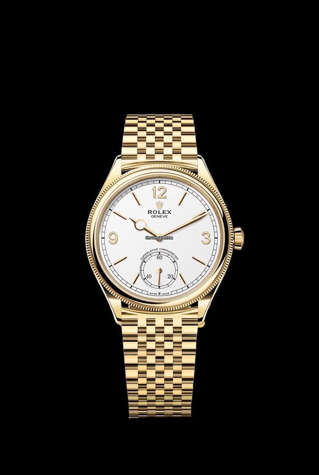 Rolex | 1908 | 52508 | Yellow gold | 39 mm | Yellow gold | Silver | Automatic