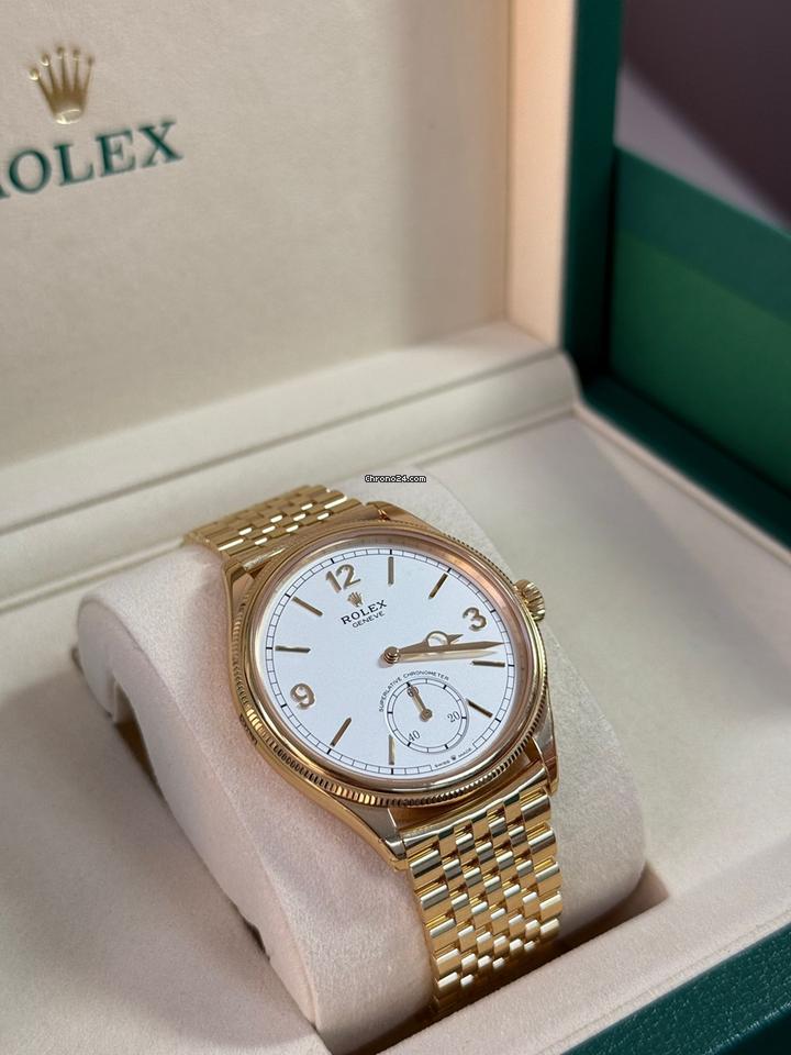 Rolex | 1908 | 52508 | Yellow gold | 39 mm | Yellow gold | Silver | Automatic
