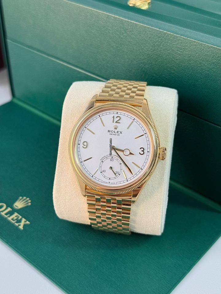 Rolex | 1908 | 52508 | Yellow gold | 39 mm | Yellow gold | Silver | Automatic