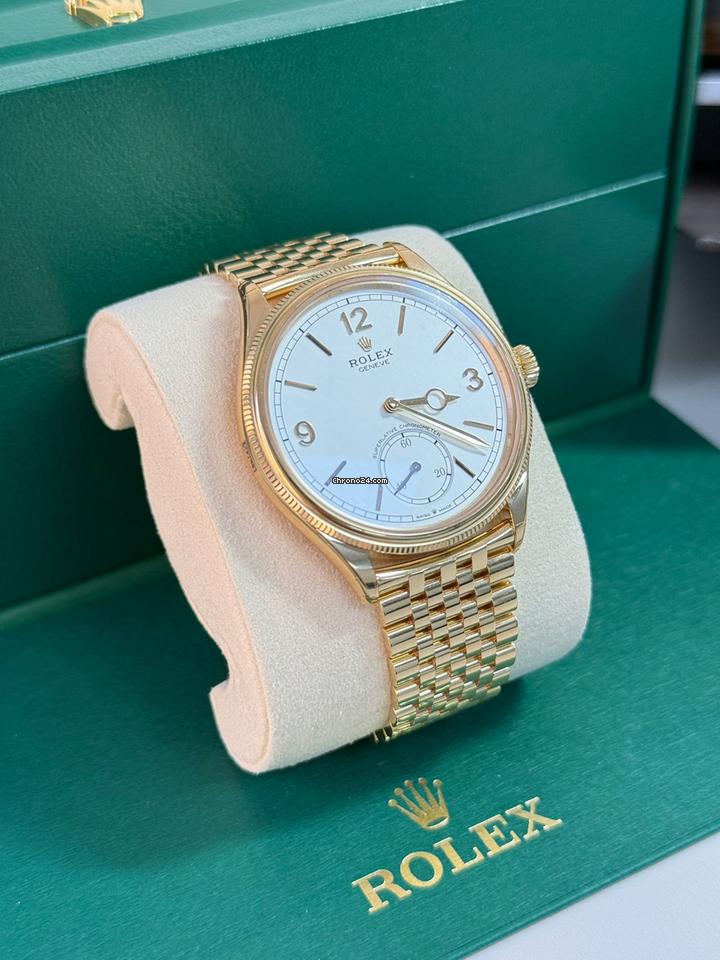 Rolex | 1908 | 52508 | Yellow gold | 39 mm | Yellow gold | Silver | Automatic