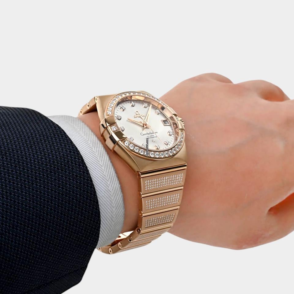 Omega Constellation Men Chronometer / Diamond / Red gold / 38mm Box&Papers 123.55.38.21.52.005
