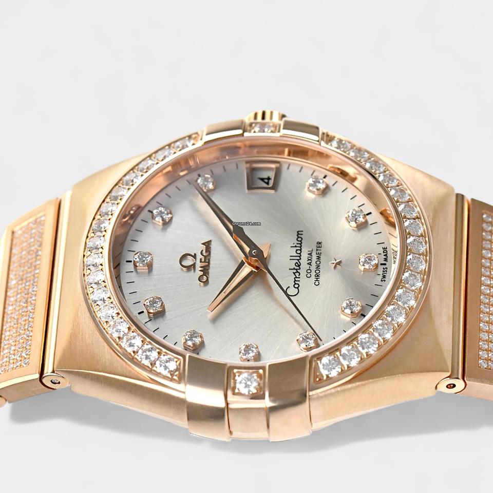 Omega Constellation Men Chronometer / Diamond / Red gold / 38mm Box&Papers 123.55.38.21.52.005