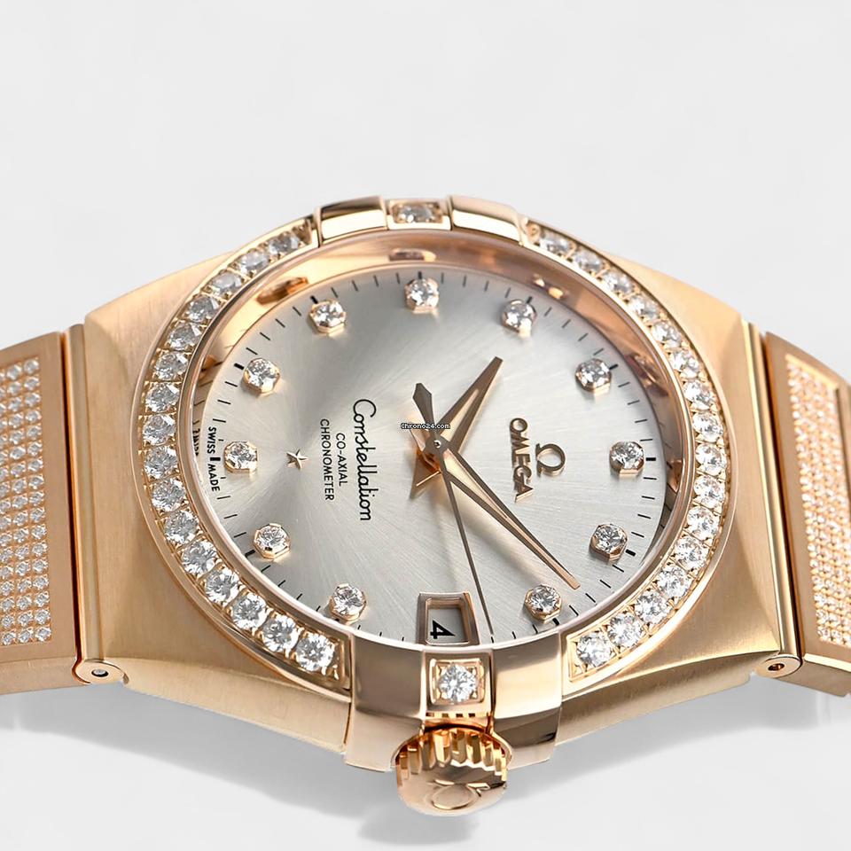 Omega Constellation Men Chronometer / Diamond / Red gold / 38mm Box&Papers 123.55.38.21.52.005
