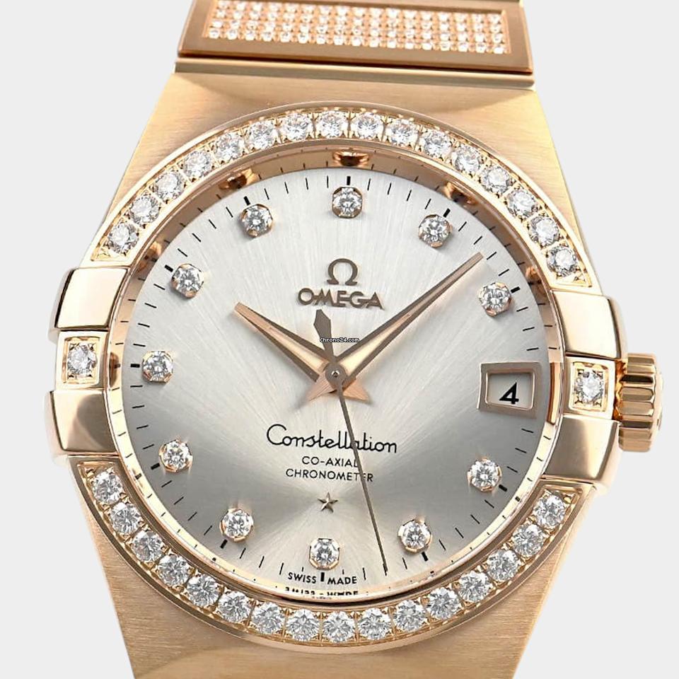 Omega Constellation Men Chronometer / Diamond / Red gold / 38mm Box&Papers 123.55.38.21.52.005