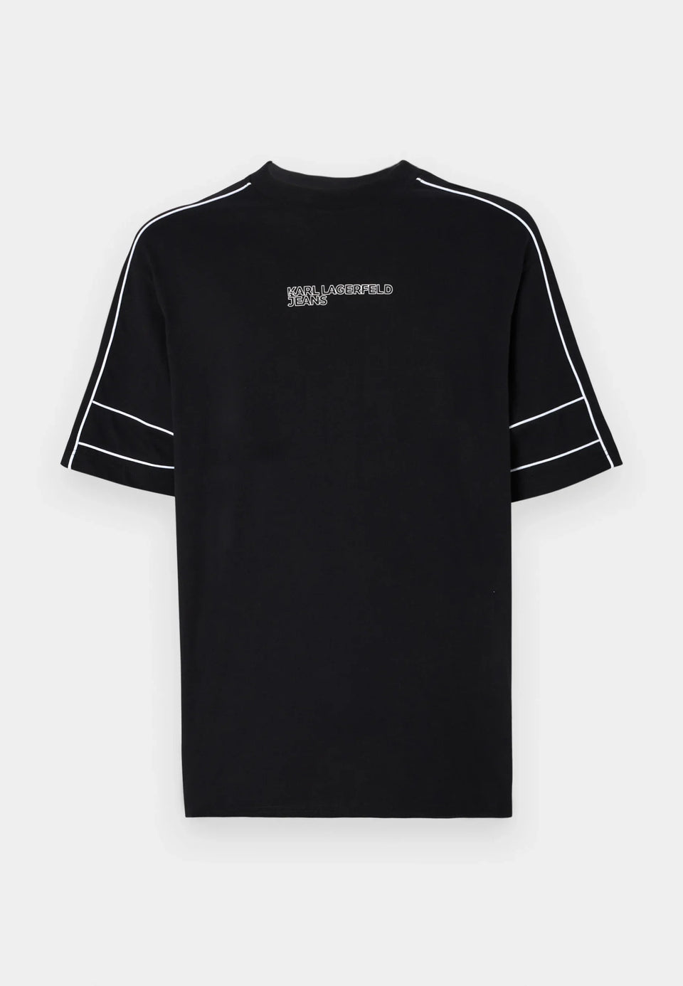 Karl Lagerfeld Jeans RELAXED PIPING TEE - Print T-shirt - black