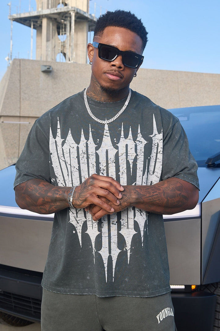 YOUNG LA 4156 Revenge Tees Slate Wash