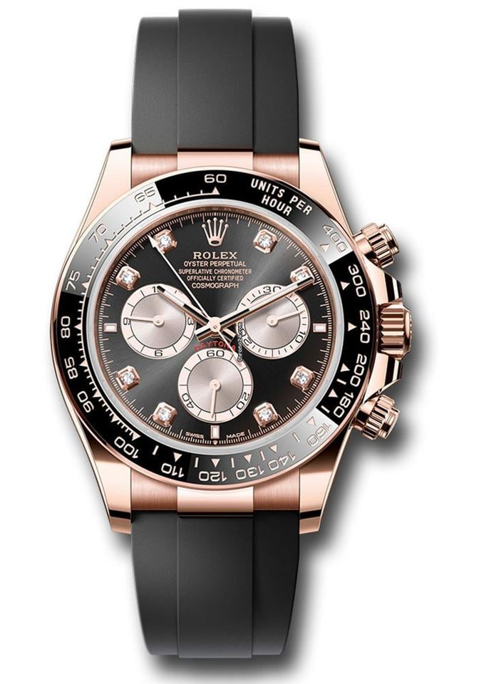 Rolex | Daytona | 126515 | Rose gold | 40 mm | Rubber | Black | Automatic