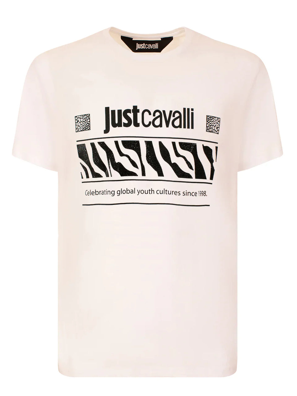 Just Cavalli  White Fashion Logo Slim Fit Tshirt