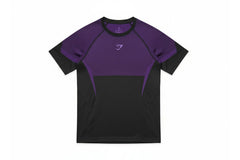 Gymshark Onyx 5.0 Seamless Muscle Fit T-shirt Black/Athletic Purple