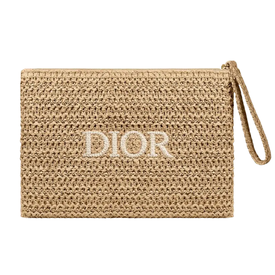 Dior Raffia Clutch