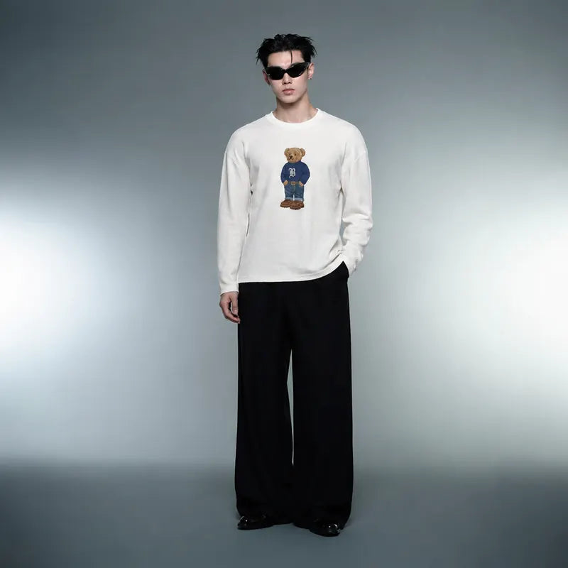 Blacklist Bear Basics Waffle T-shirt Off White