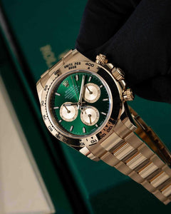 Rolex | Daytona | 126508 | Yellow gold | 40 mm | Green | Automatic